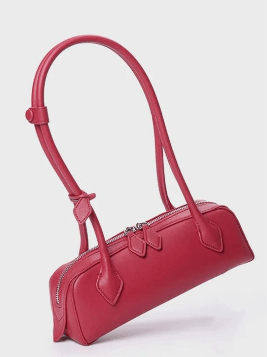 Tessaria | White Leather Shoulder Bag – Elegant & Minimalist