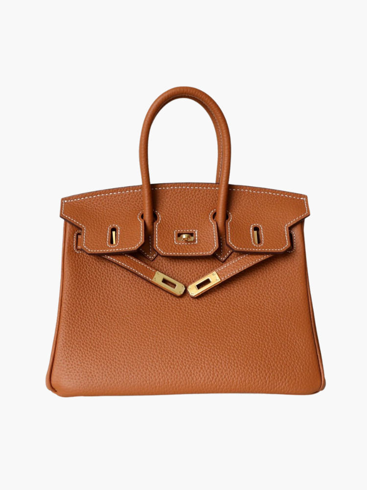 Isla | Tan Textured Leather Handbag – Classic & Timeless