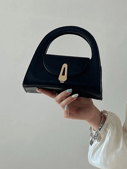 Solvienne | Black Leather Mini Handbag – Chic & Timeless