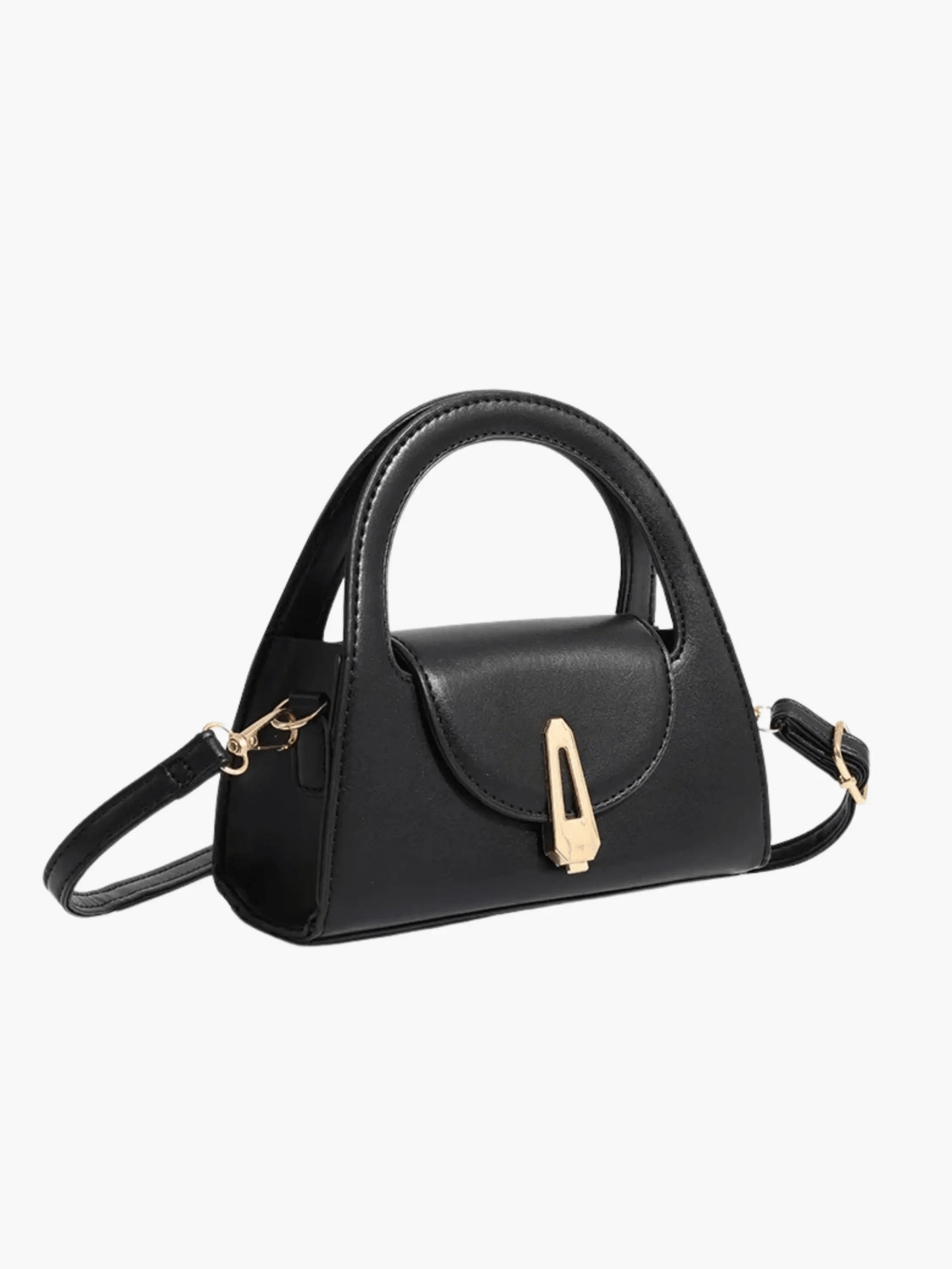Solvienne | Black Leather Mini Handbag – Chic & Timeless