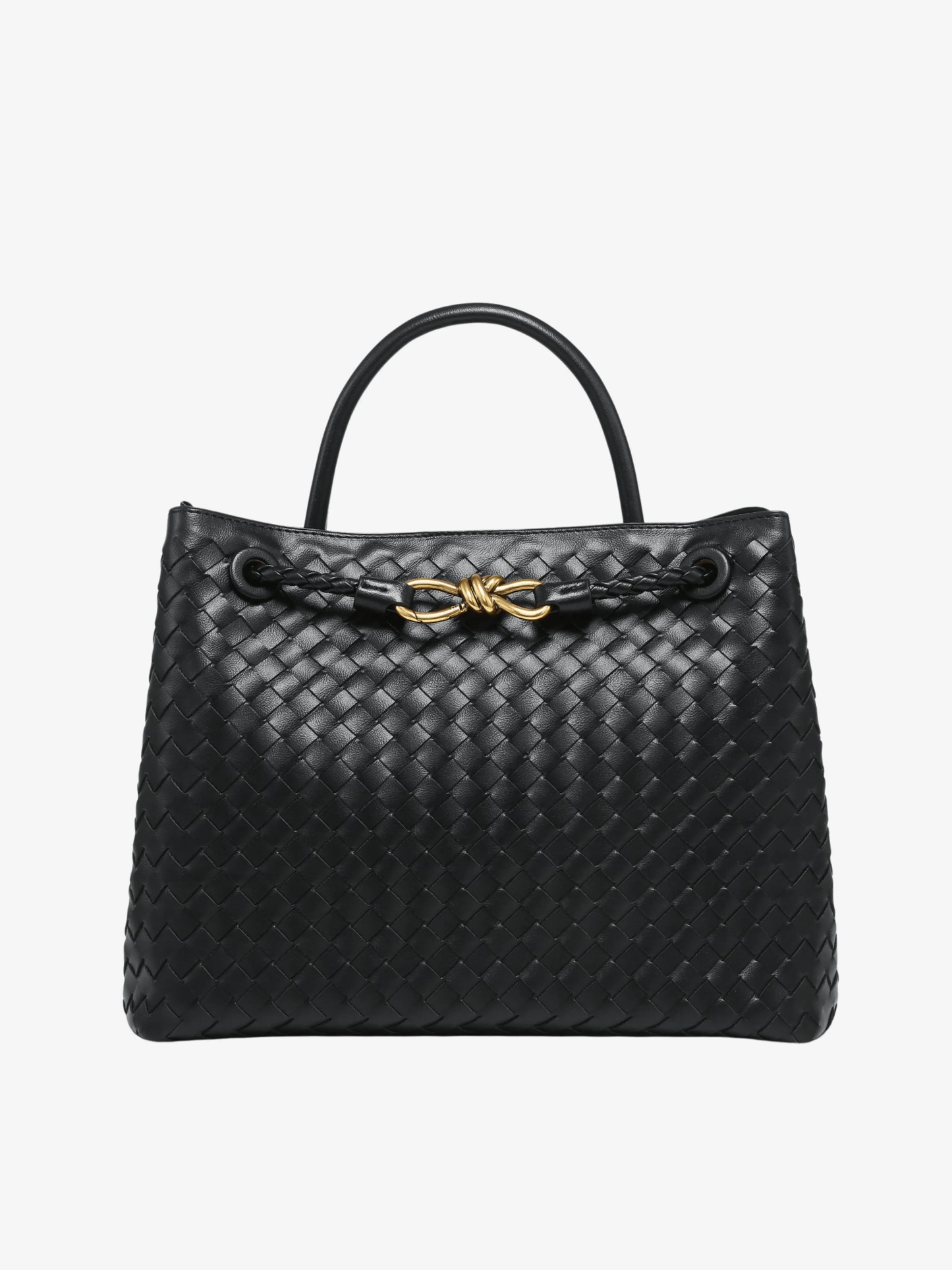 Renata | Chocolate Woven Leather Tote – Sophisticated & Timeless