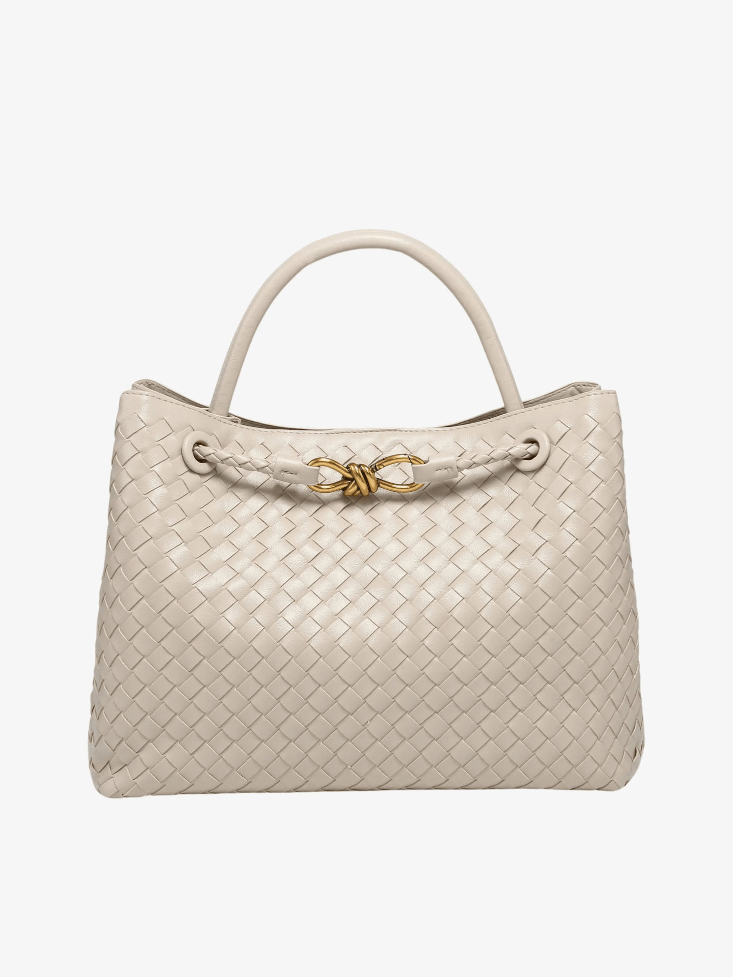 Renata | Chocolate Woven Leather Tote – Sophisticated & Timeless