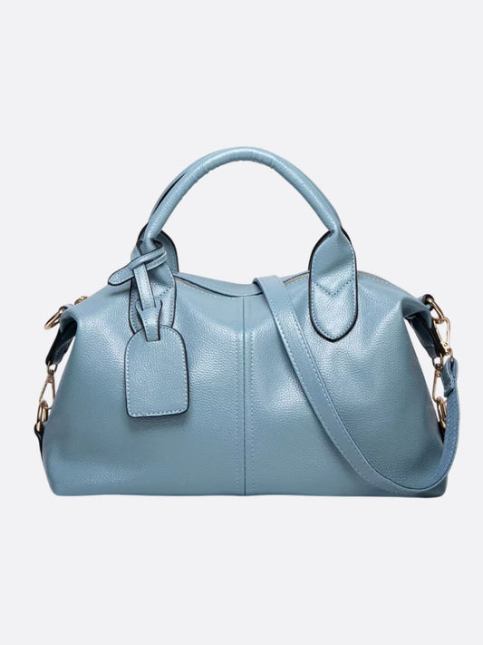 Elegant Leather Satchel Bag – Versatile Handbag with Detachable Strap