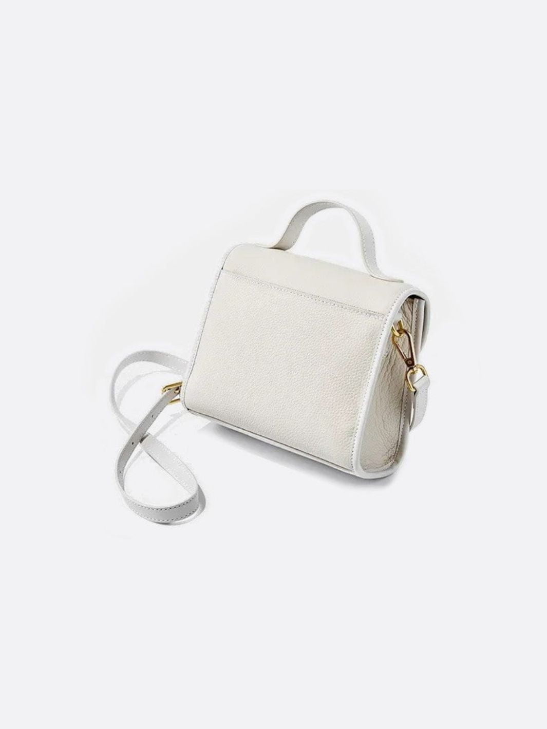 Aurora Signature Trapeze Bag – Structured Handbag with Turn-Lock Closure