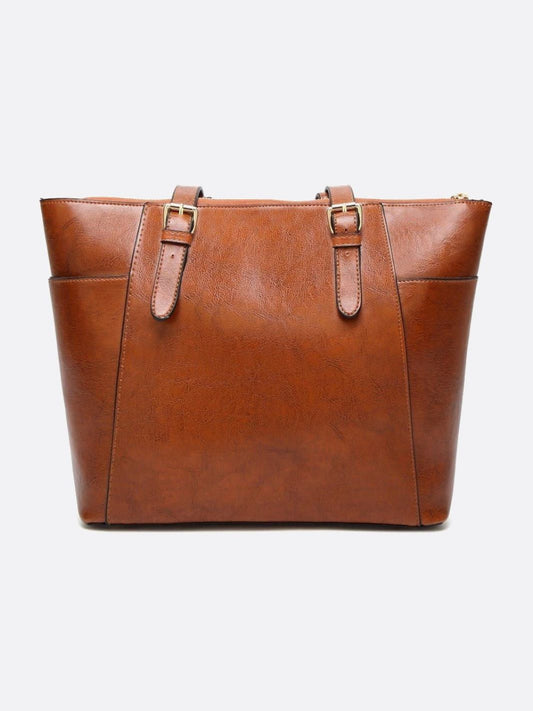 Classic Brown Leather Tote Bag – Everyday Elegance for Modern Women