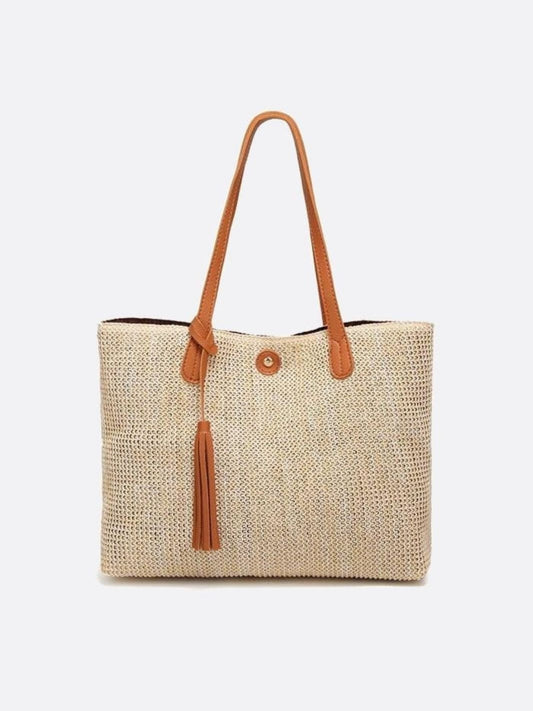 Riviera Structured Straw Tote – Woven Bag