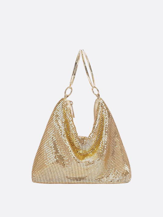 Mesh Handbag – Shimmer Evening Ring Handle Purse