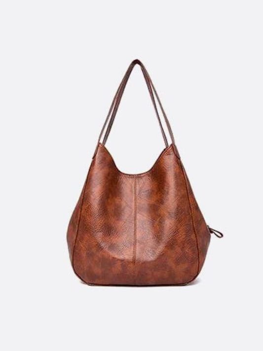 Light Brown PU Leather Hobo Bag – Effortless Style for Everyday Use