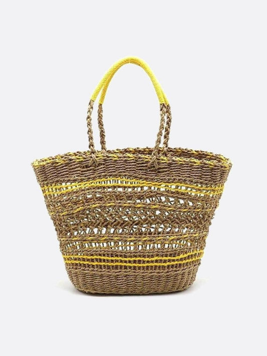 Solstice Rope Market Tote – Open-Weave Straw Bag