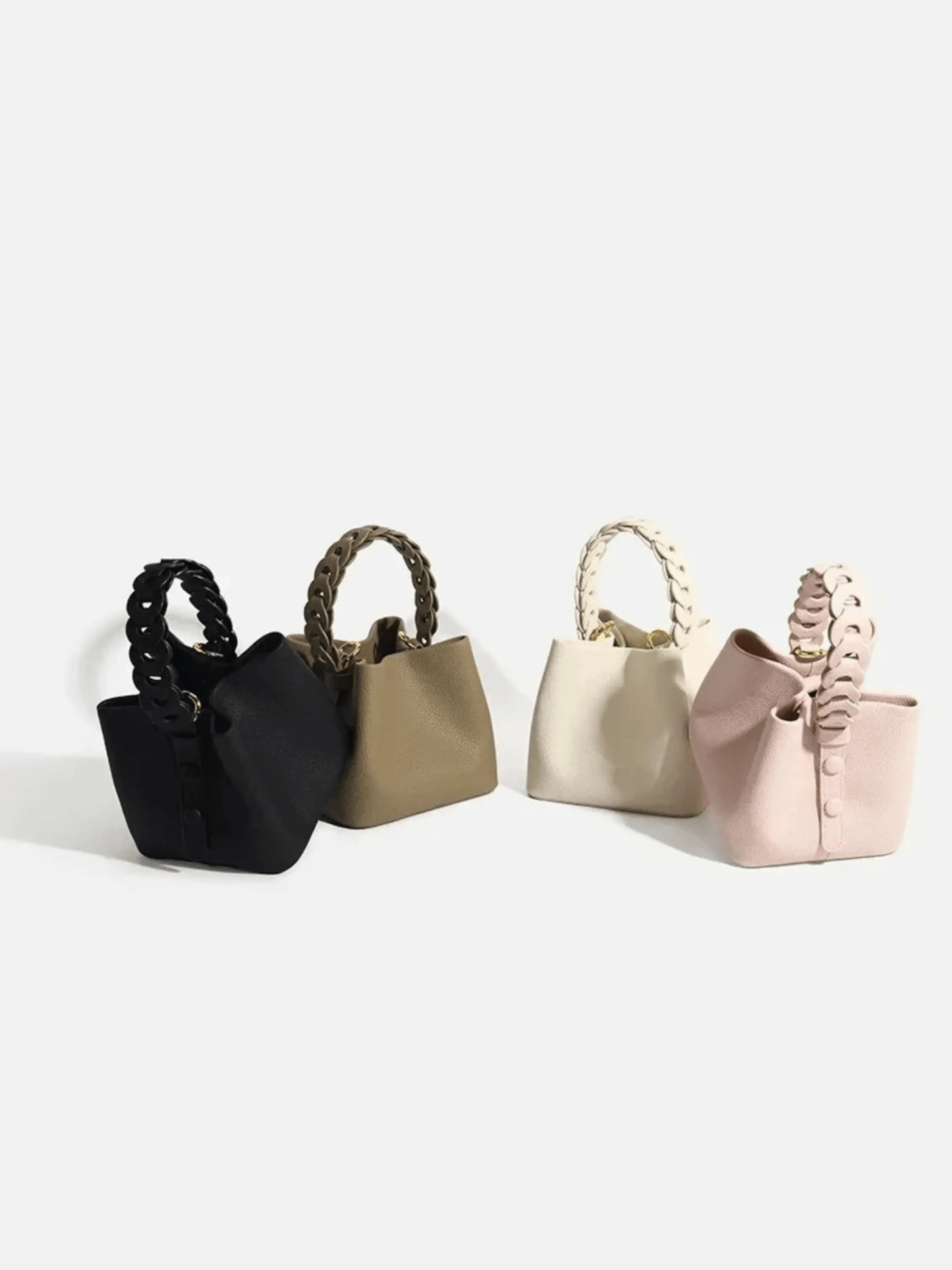 Elara | Blush Pink Braided Handle Tote – Chic & Timeless