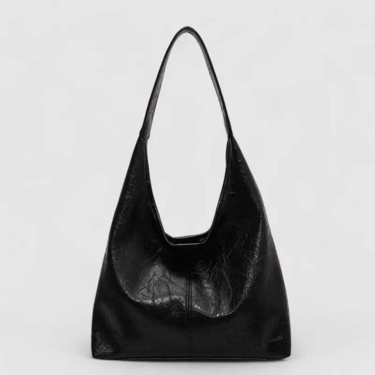 Eliana | Chic Black Leather Shoulder Bag – Modern & Minimalist