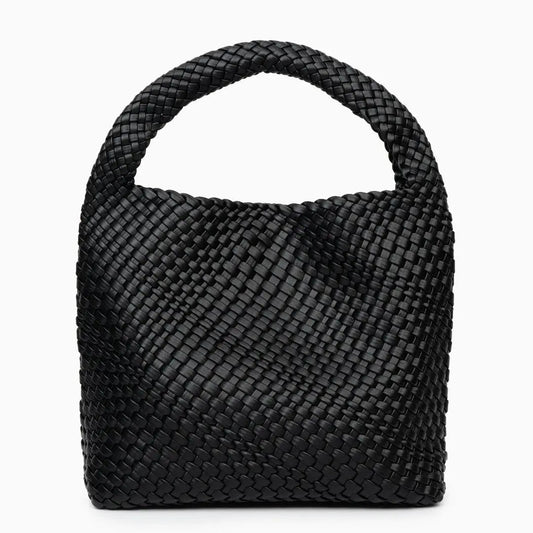 Charlotte | Elegant Leather Woven Bucket Bag – Spacious Shoulder Handbag for Women