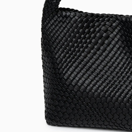 Charlotte | Elegant Leather Woven Bucket Bag – Spacious Shoulder Handbag for Women