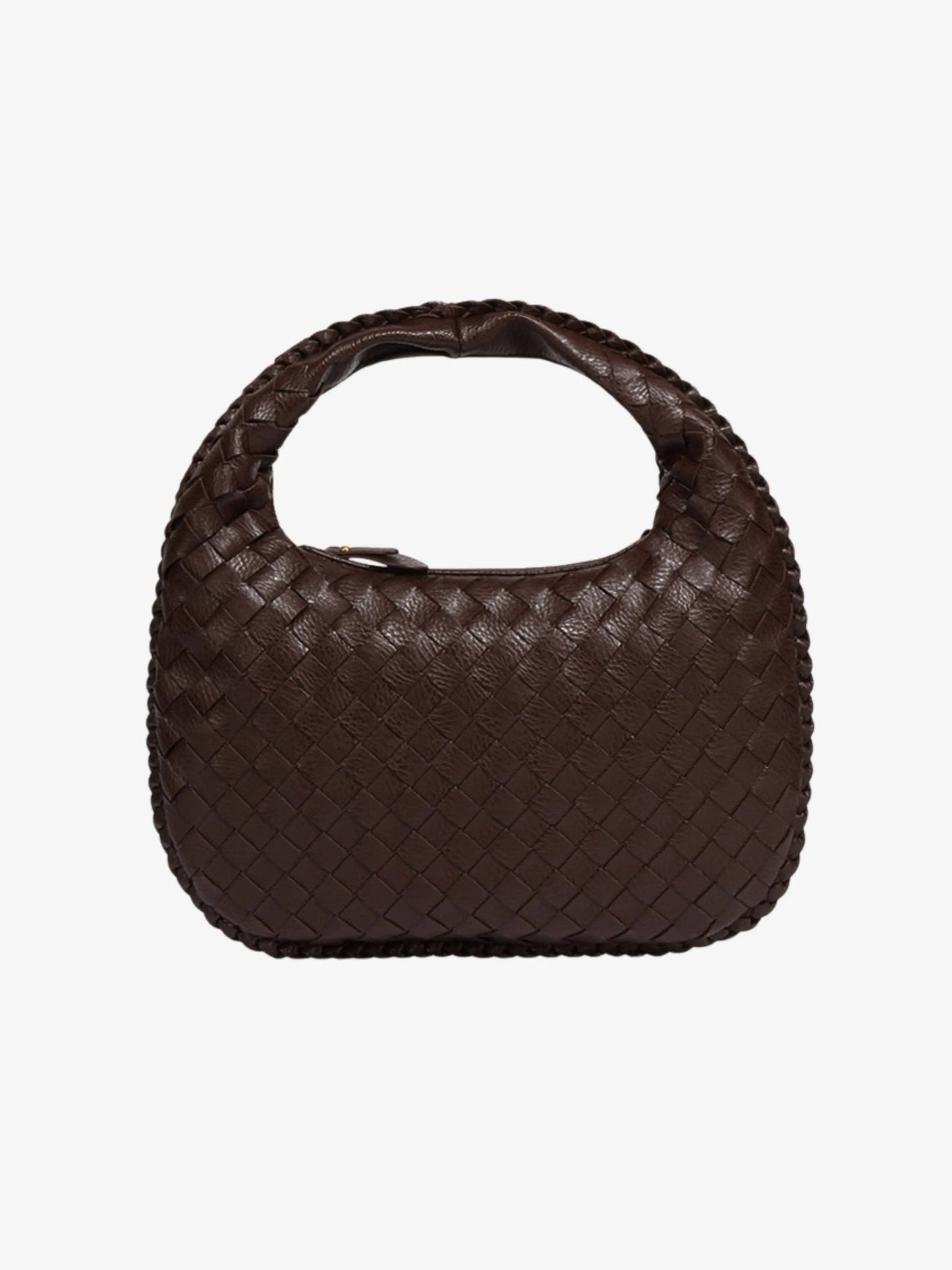 Vaeslyn | Luxe Black Woven Leather Handbag – Elegant & Timeless