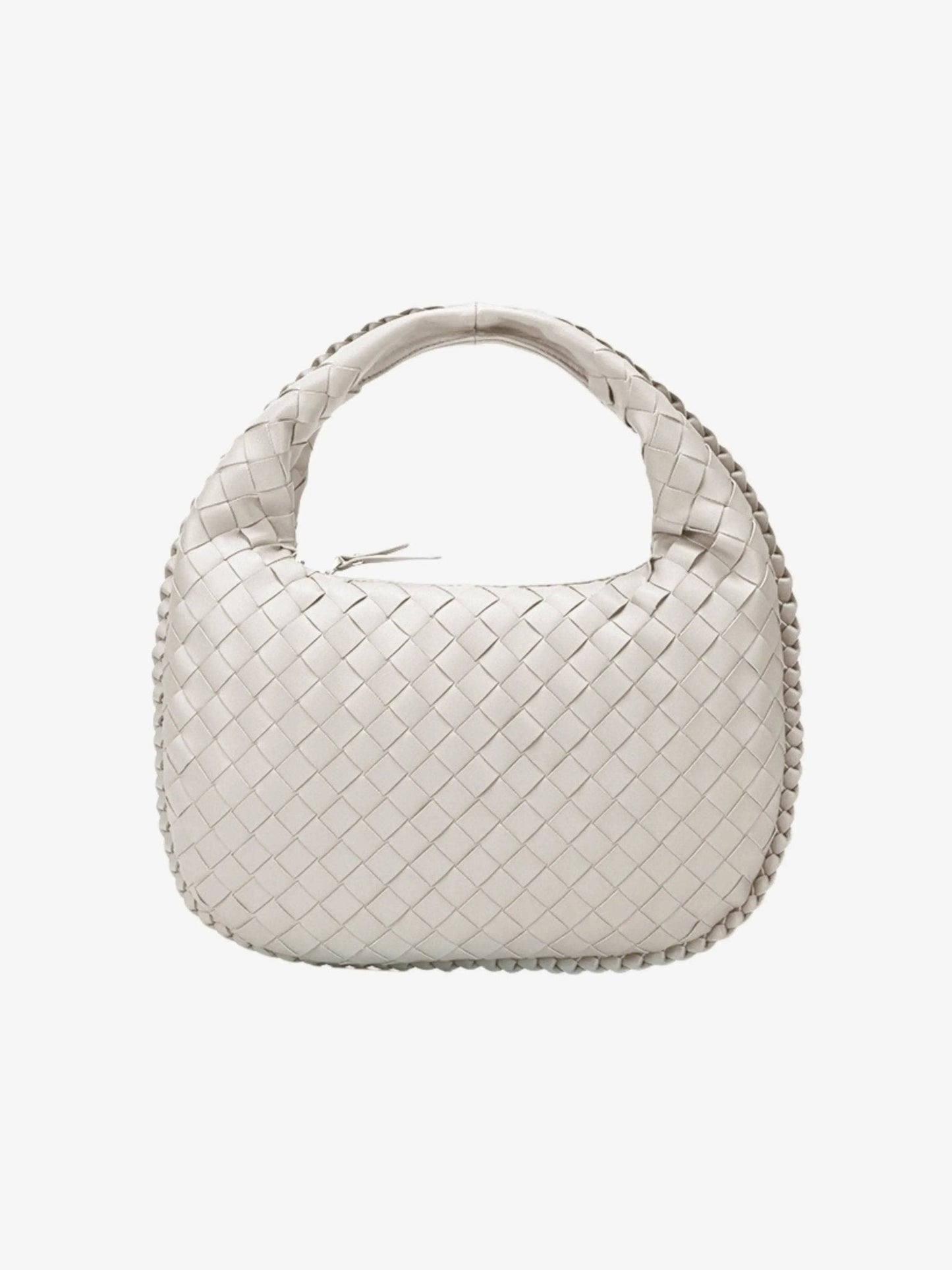 Vaeslyn | Luxe Black Woven Leather Handbag – Elegant & Timeless