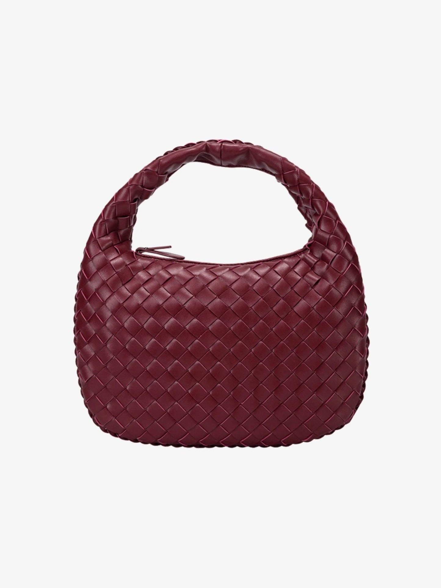 Vaeslyn | Luxe Black Woven Leather Handbag – Elegant & Timeless