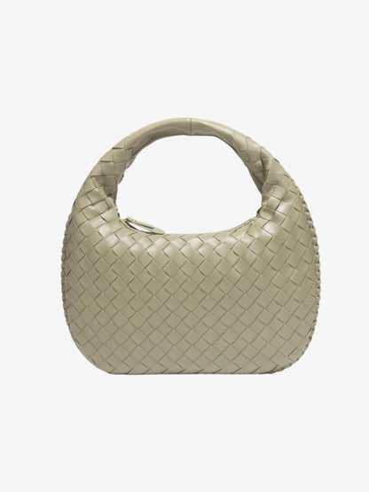 Vaeslyn | Luxe Black Woven Leather Handbag – Elegant & Timeless