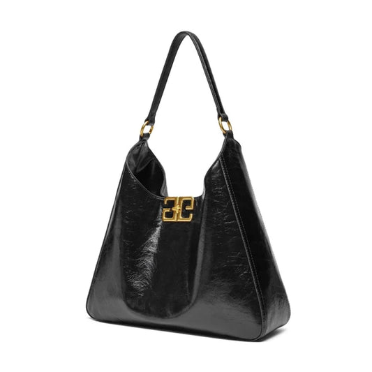 Aria | Glossy Leather Shoulder Bag – Bold & Elegant